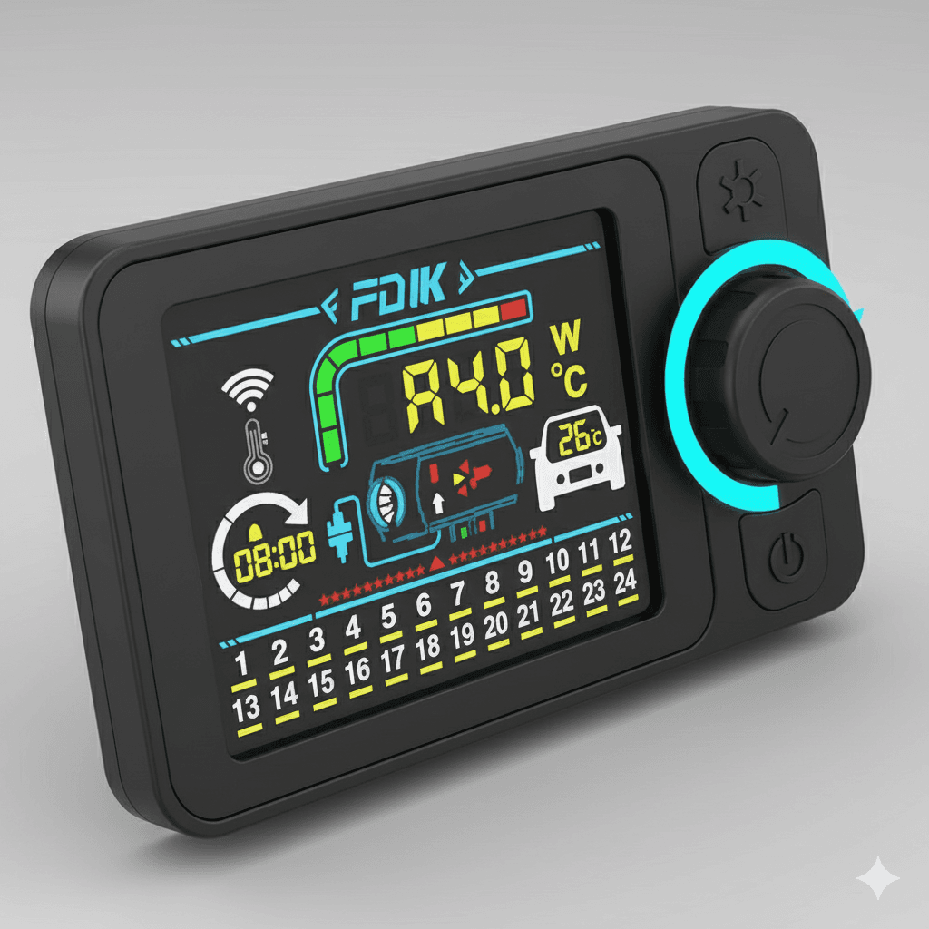 Ogrzewanie postojowe 12V 24V 5kW Bluetooth LCD FDIK nagrzewnica z pilotem