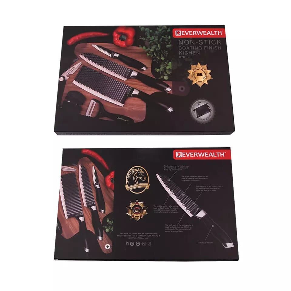 ZESTAW NOŻY NÓŻ KUCHENNY EVERWEALTH ER-0558