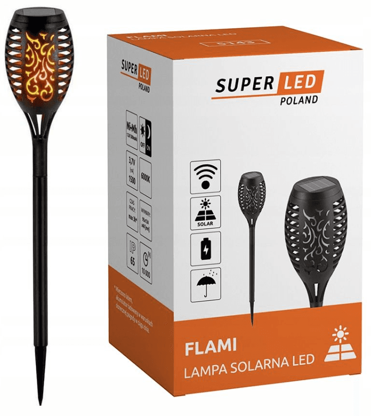 Lampa solarna pochodnia Flami SuperLED