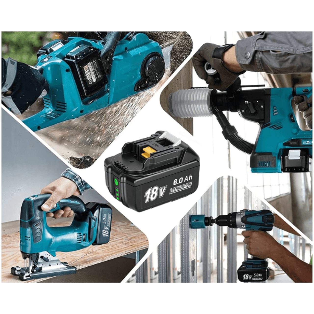 Akumulator x2 zamienny 18V 6Ah BL1840 +ładowarka przeznaczony do Makita LXT