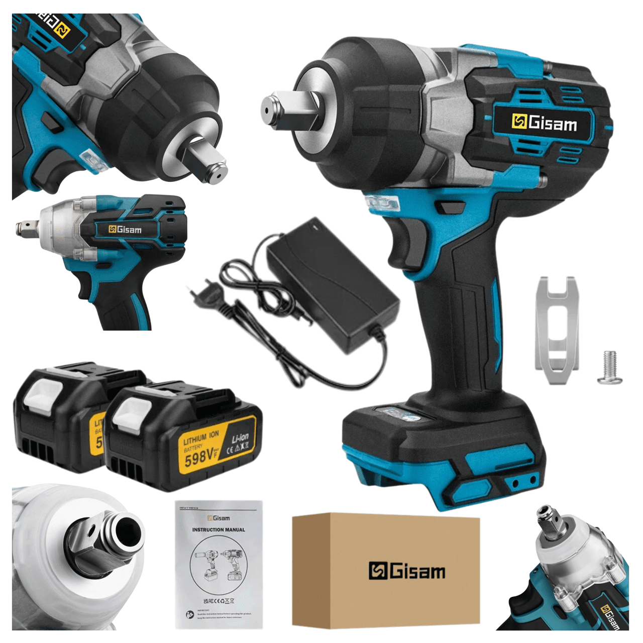 Zakrętarka udarowa 18V 2800Nm klucz udarowy kompatybilny z bateriami BL18XX