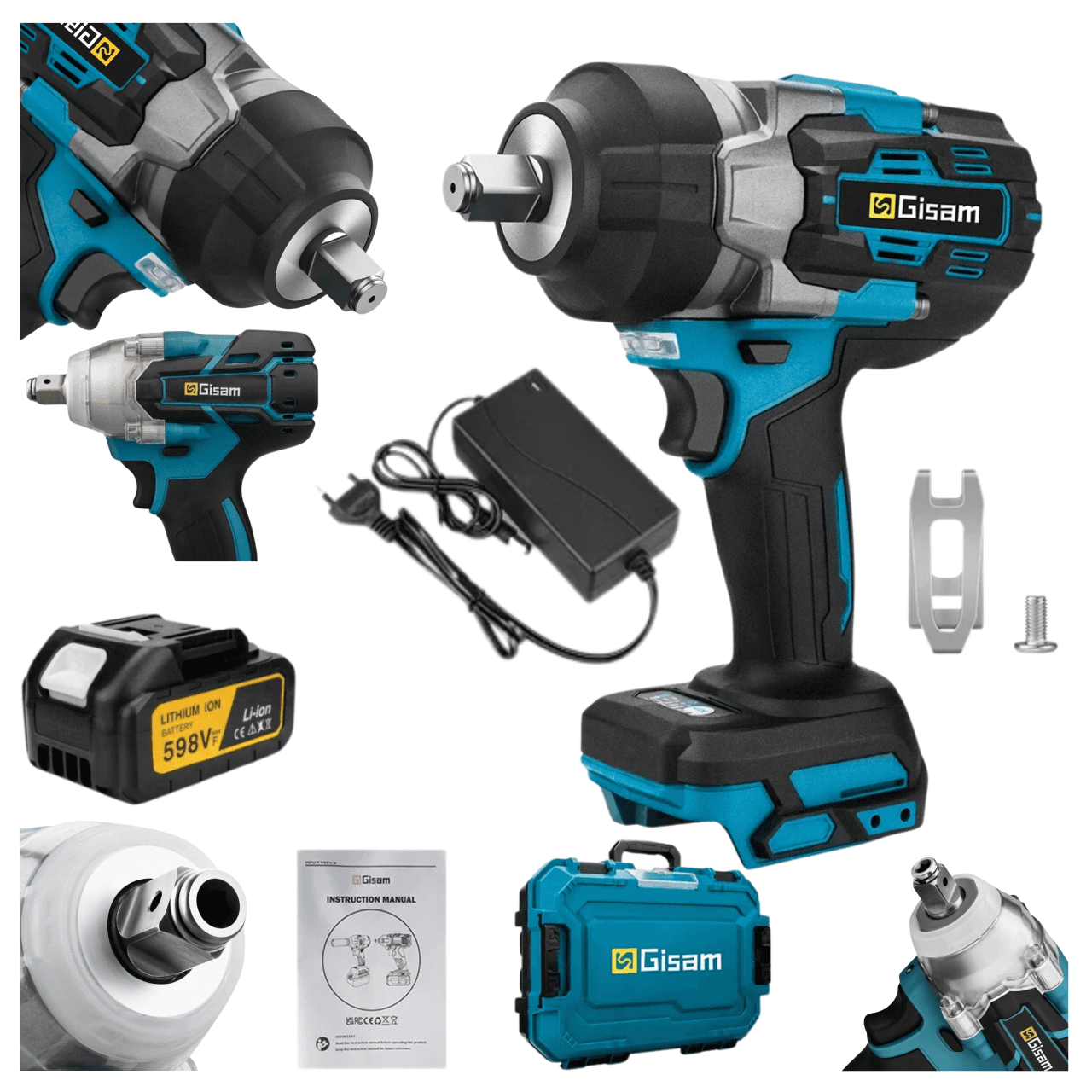 Zakrętarka udarowa 18V 2800Nm klucz udarowy kompatybilny z bateriami BL18XX