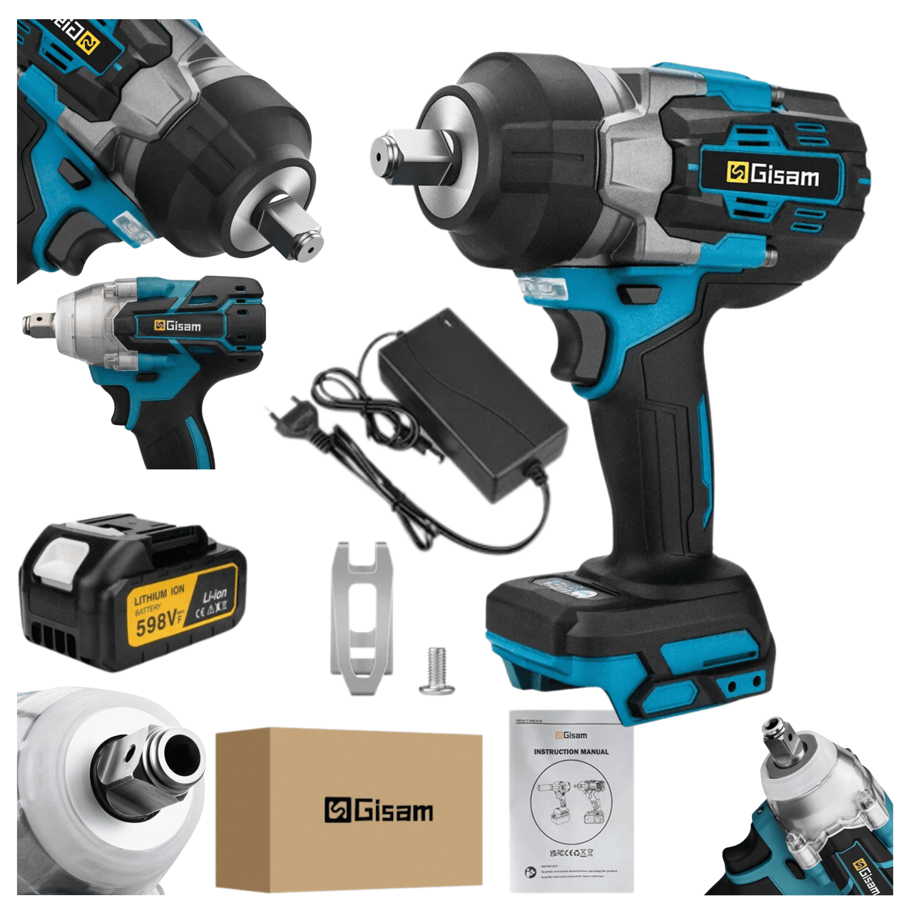 Zakrętarka udarowa 18V 2800Nm klucz udarowy kompatybilny z bateriami BL18XX