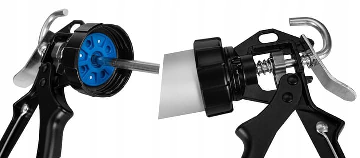 PISTOLET WYCISKACZ tubowy do mas silikonu uszczelniaczy 600ml + końcówka