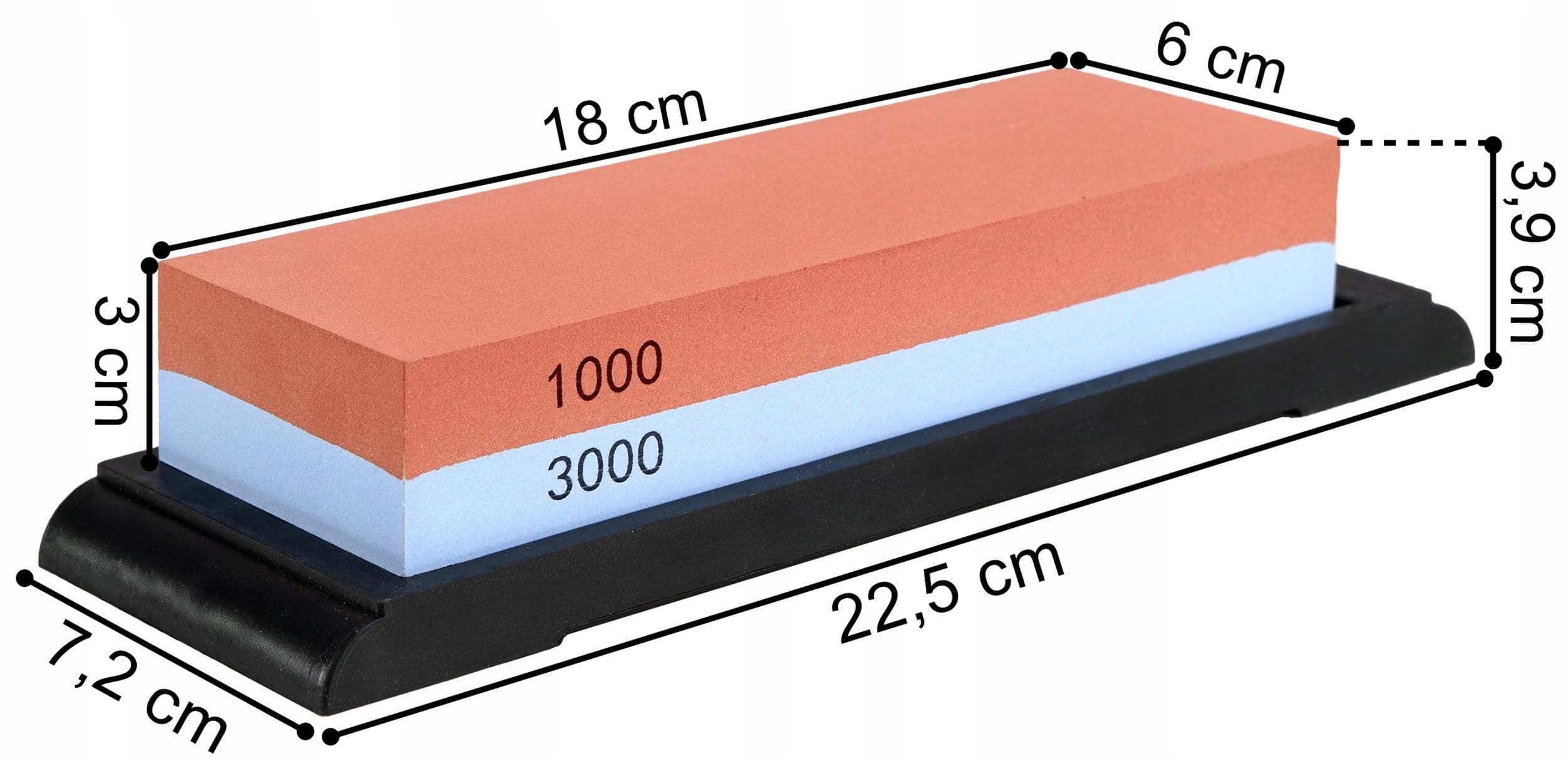 OSTRZAŁKA KAMIENNA OSEŁKA KAMIEŃ WODNY DO OSTRZENIA NOŻY GRADACJA 1000 3000