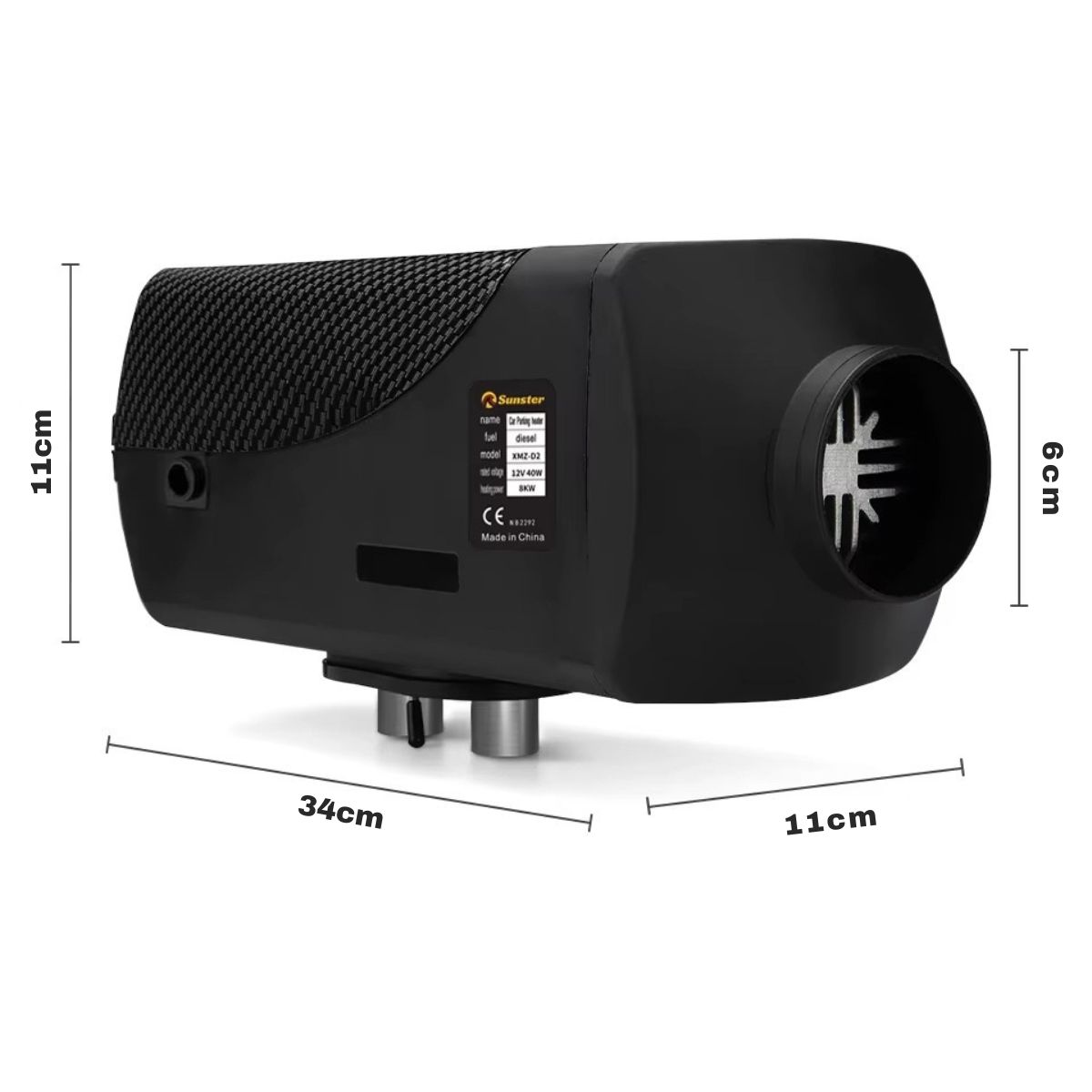 Ogrzewanie postojowe Nagrzewnica 24V 2kW Olejowa LCD Zestaw Bluetooth Pilot - obrazek 4