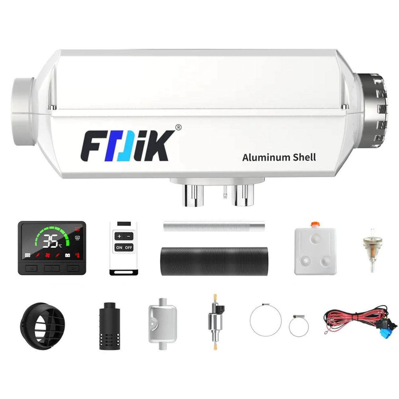 Ogrzewanie postojowe 12V 2kW diesel nagrzewnica LCD FDIK z pilotem - obrazek 6