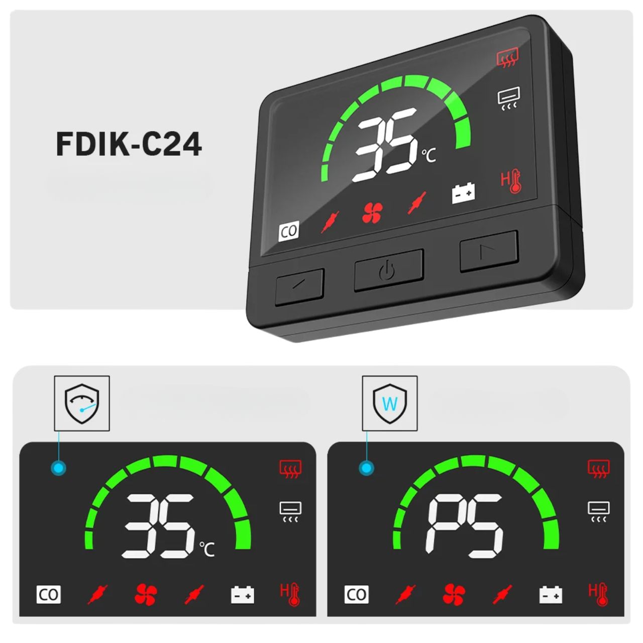 Ogrzewanie postojowe 12V 2kW diesel nagrzewnica LCD FDIK z pilotem - obrazek 8