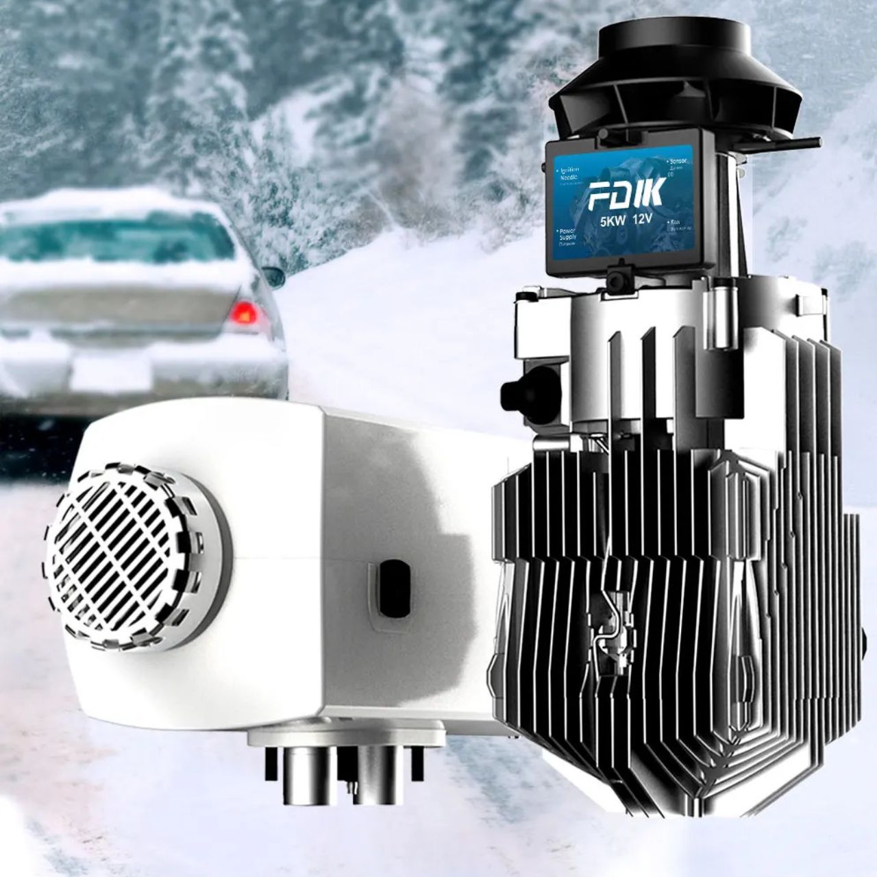 Ogrzewanie postojowe 12V 2kW diesel nagrzewnica LCD FDIK z pilotem - obrazek 13