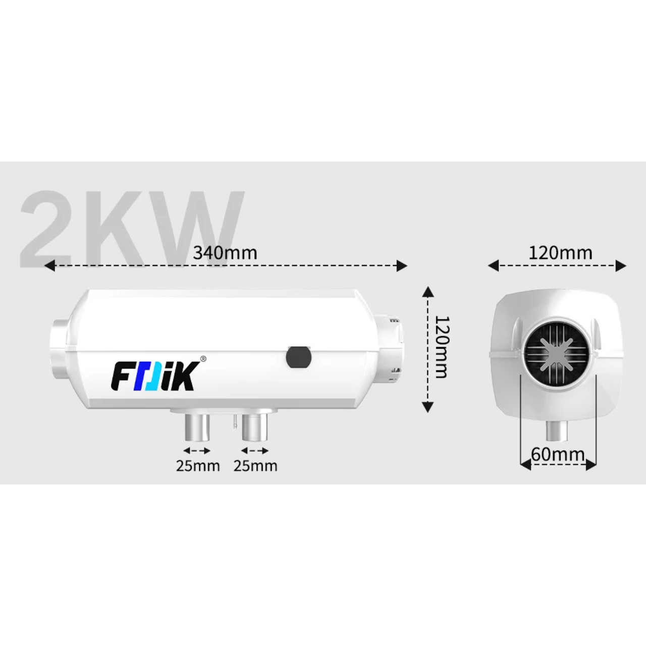 Ogrzewanie postojowe 12V 2kW diesel nagrzewnica LCD FDIK z pilotem - obrazek 5